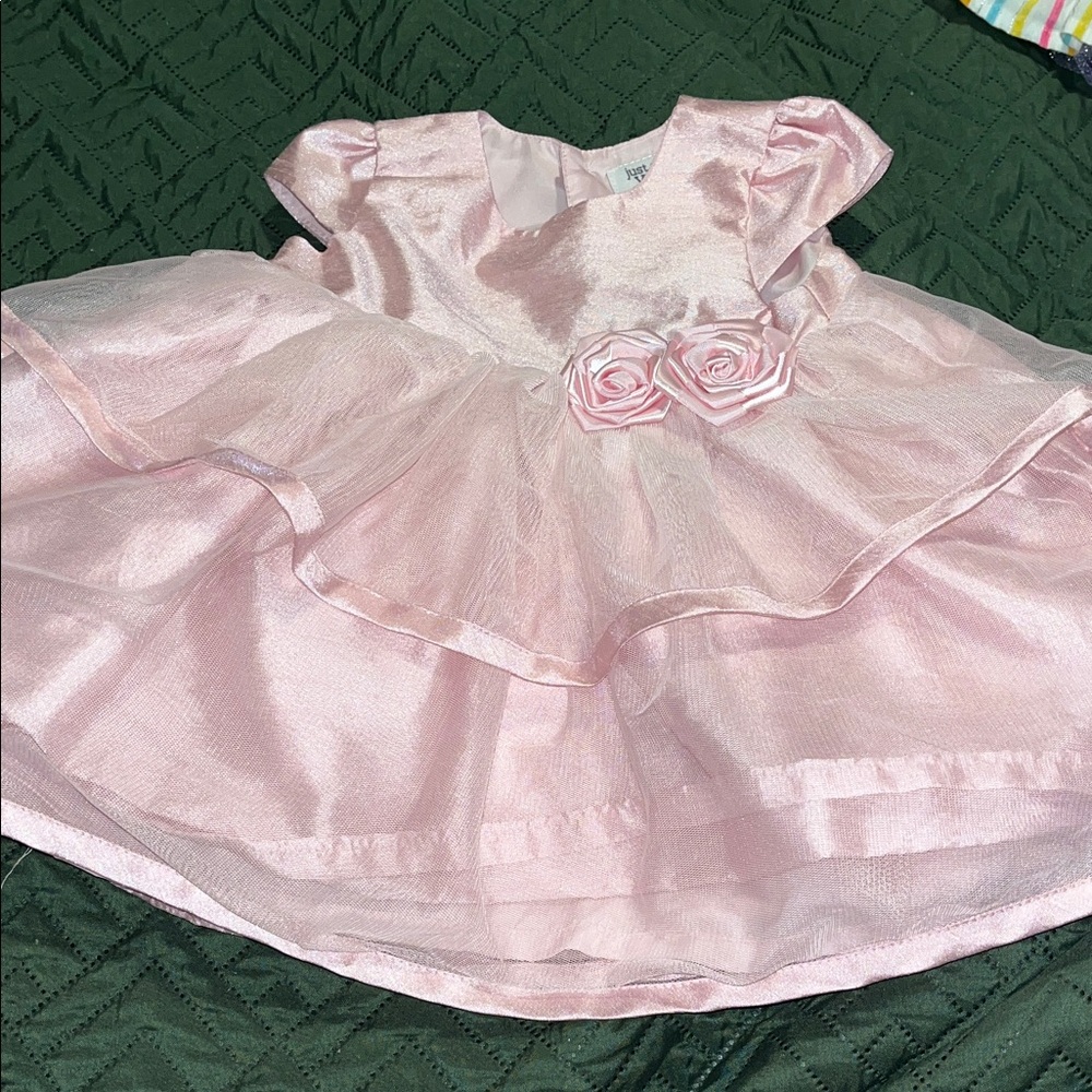 Carter's Pink Satin Baby Dress